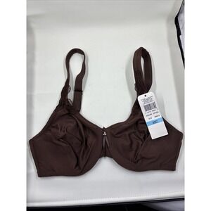 WACOAL Body Suede Size 32C Brown Unlined Pearls Underwire Bra Style: 85813